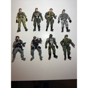 Chap Mei Military Figure Lot 8 Army Soldiers 4-5 Inch Action Figures